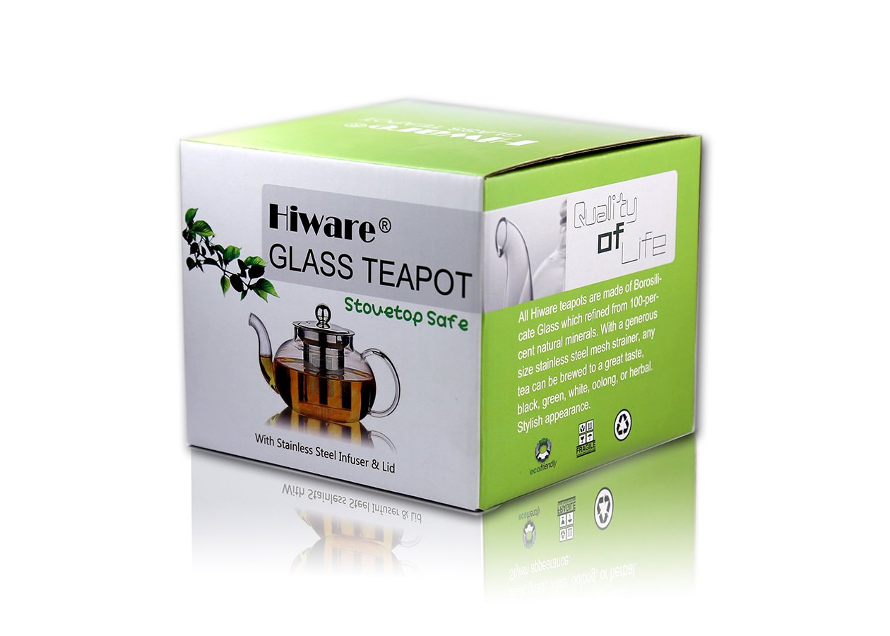 Hiware glass teapot packaging image
