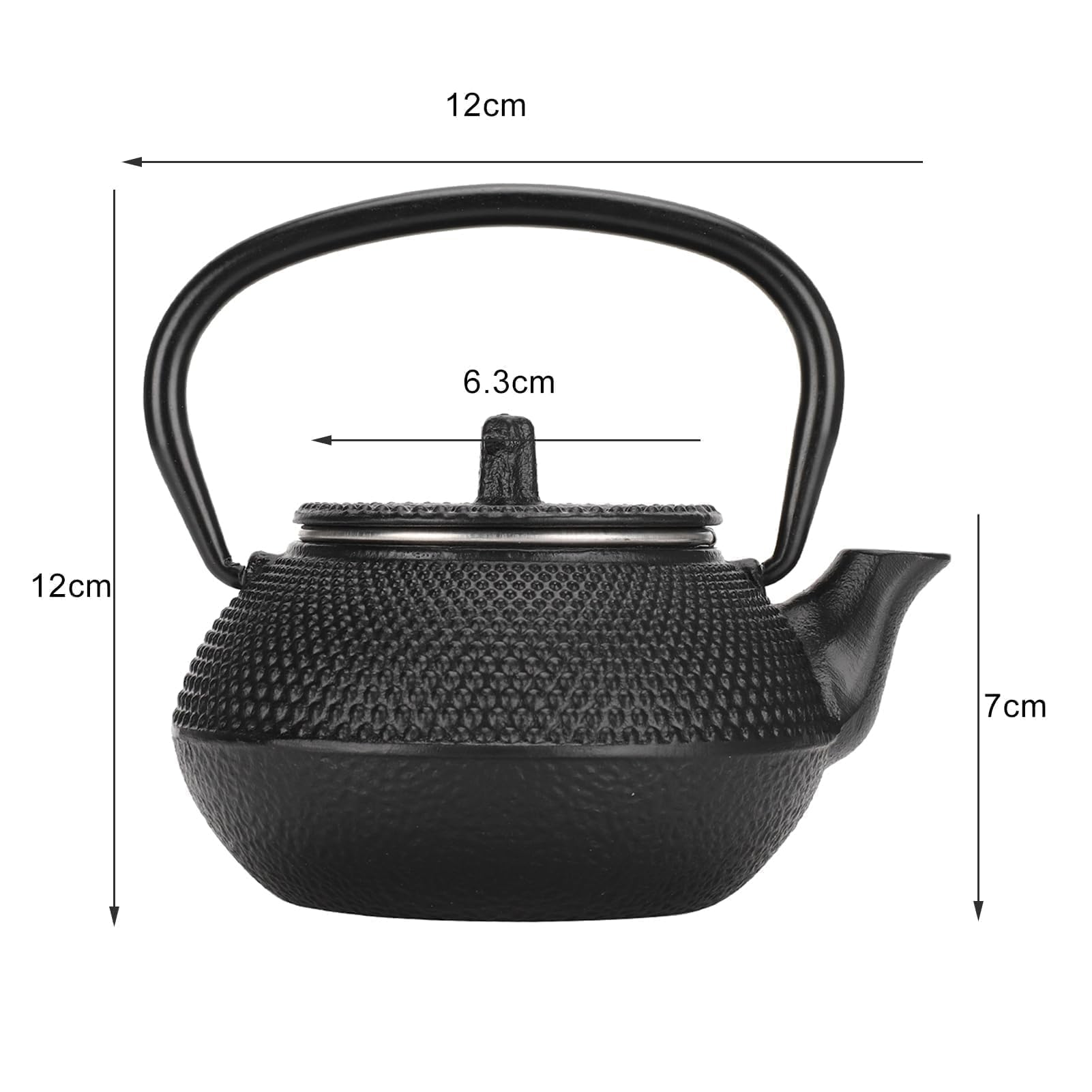 Teapot with built-in lid and infuser