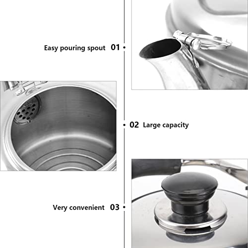Stainless steel teapot for stovetop kitchen use