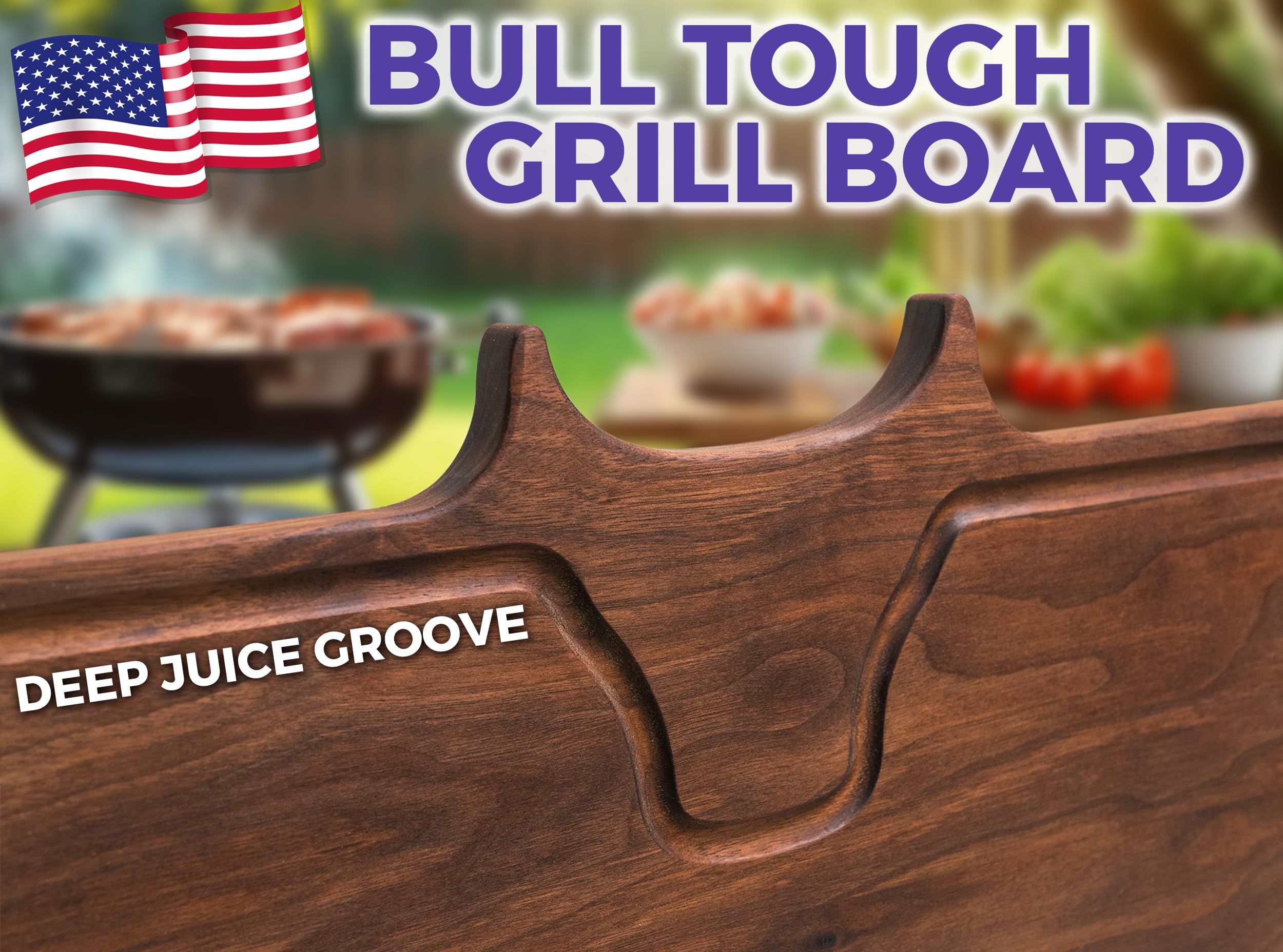 Straga Texas BBQ cutting board 17x12 inches bamboo option