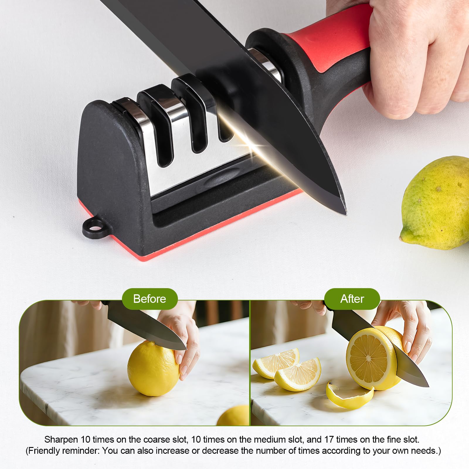 Removable grinding head for easy cleaning on knife sharpener