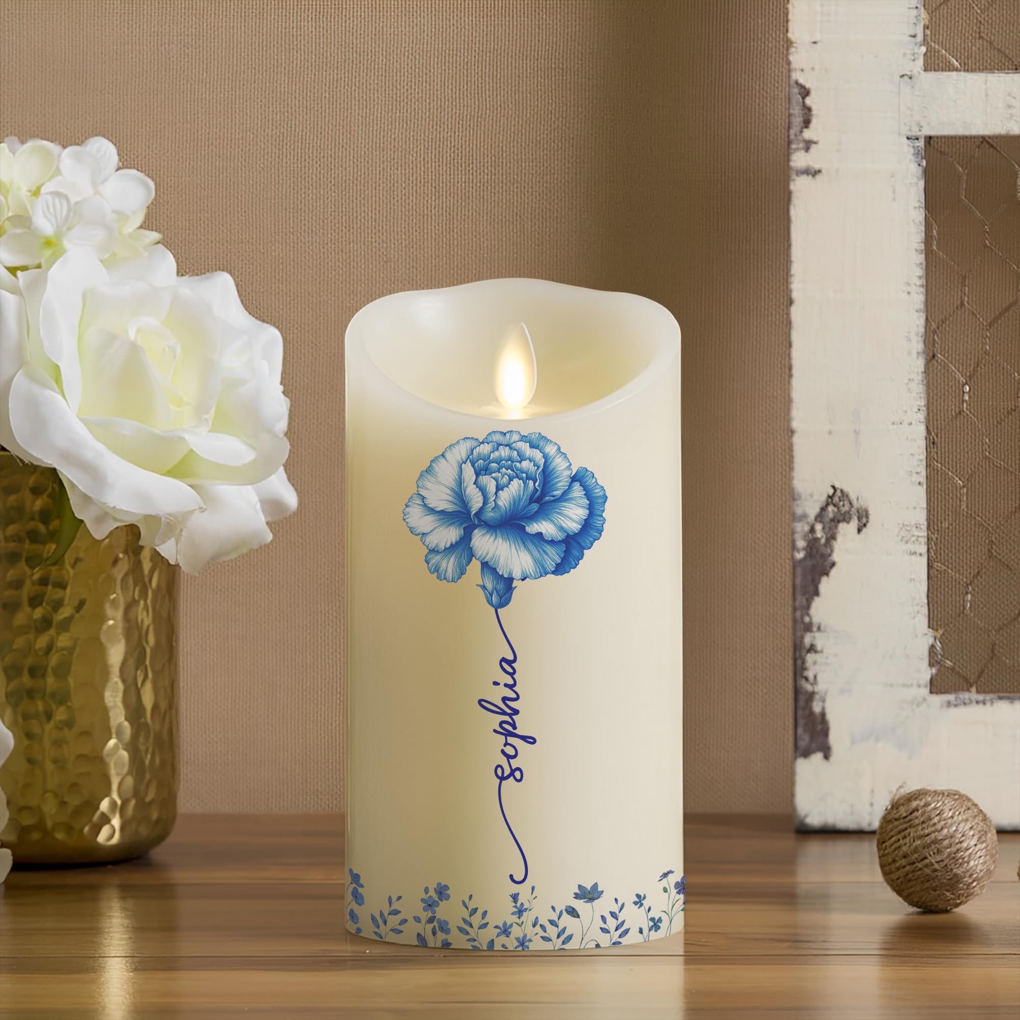 Straighten Your Crown Granddaughter message on candle