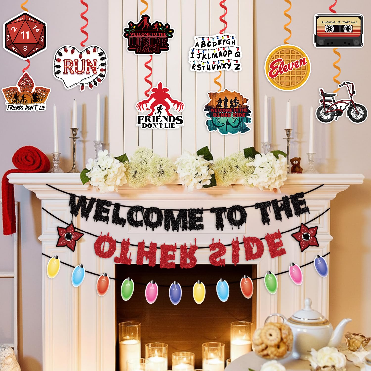 Stranger birthday decorations durable high-quality paper material