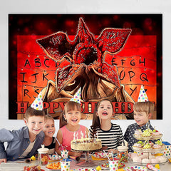 Large Stranger Demogorgon birthday backdrop 59x35.4 inches