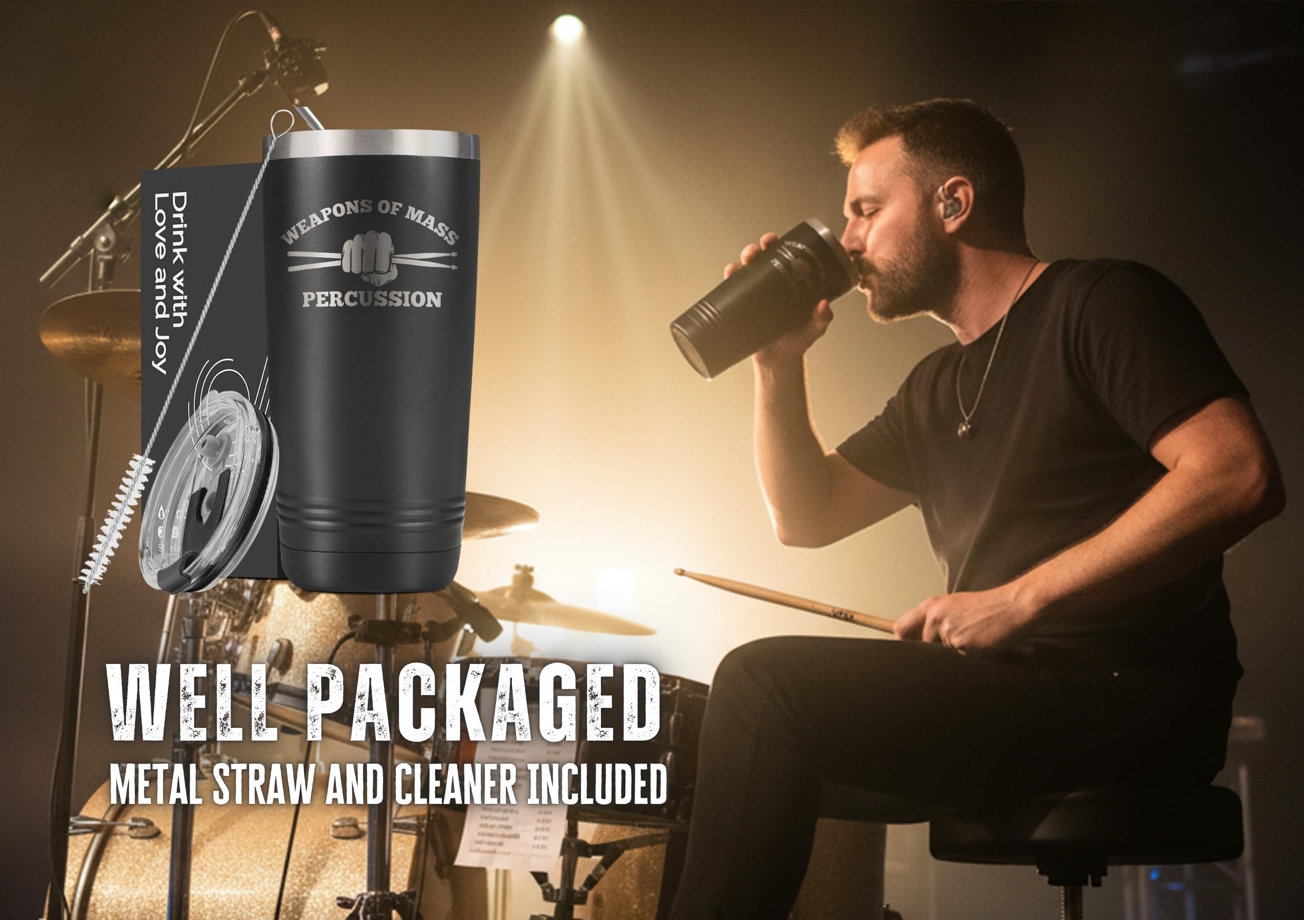 20 oz tumbler made from 304 18/8 food-grade stainless steel