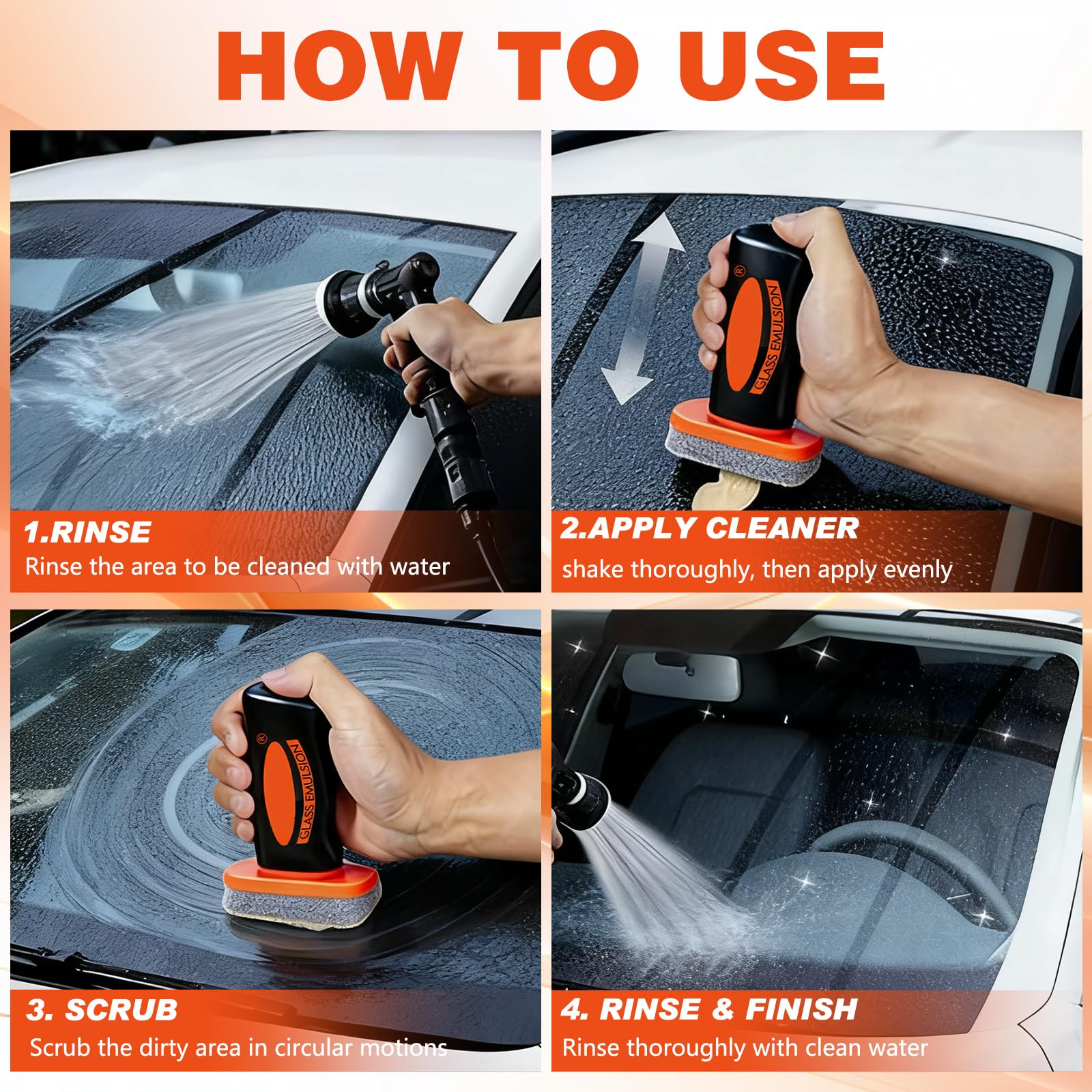 Shower doors and Window panes cleaning with stray poet kit