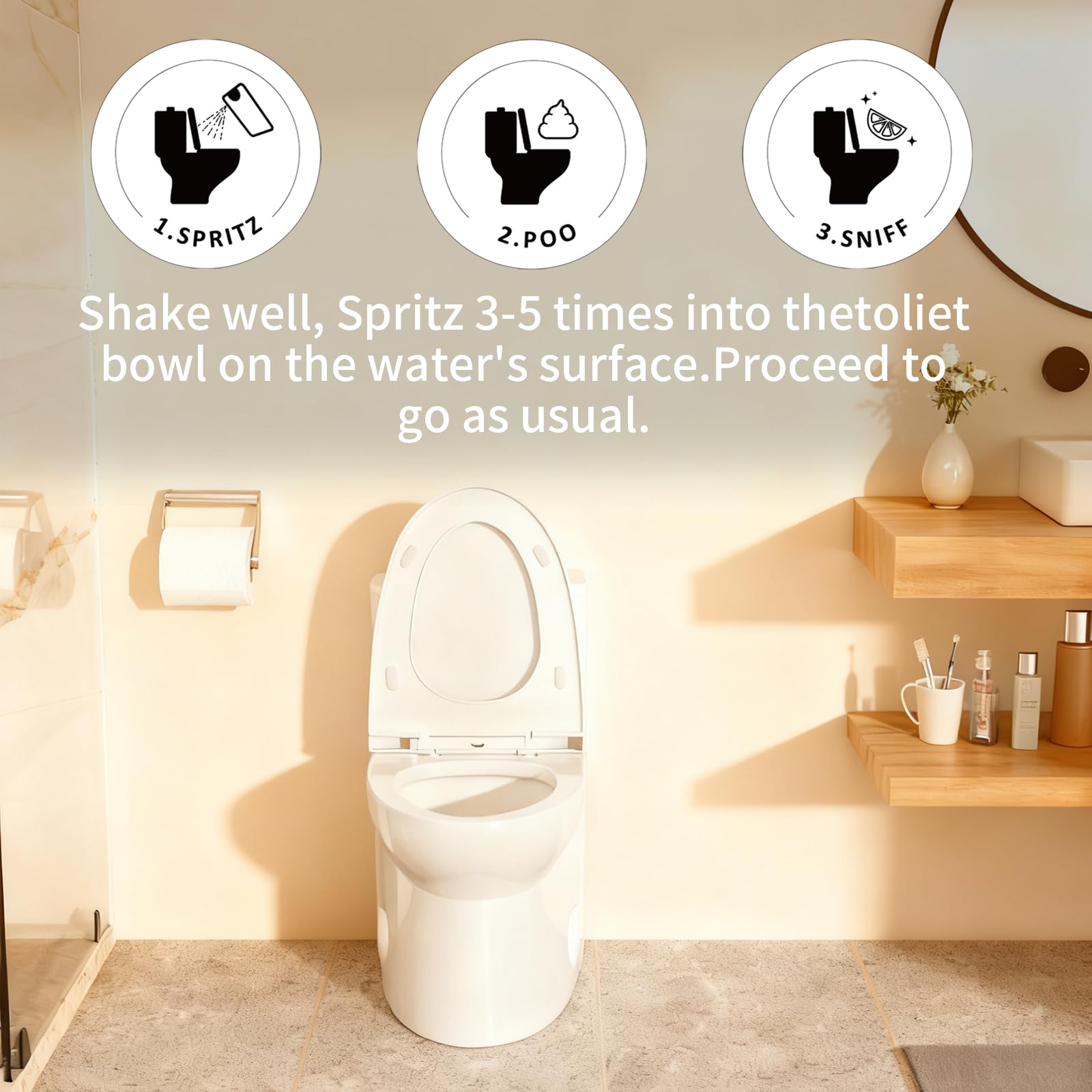pocket size STREALE toilet spray for travel