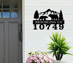 Art Deco address numbers in mid-century modern font