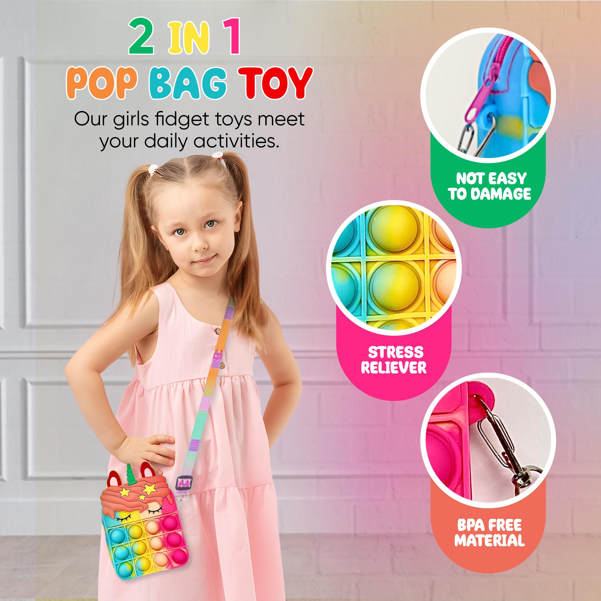 Stress balls and spinners included in the pack