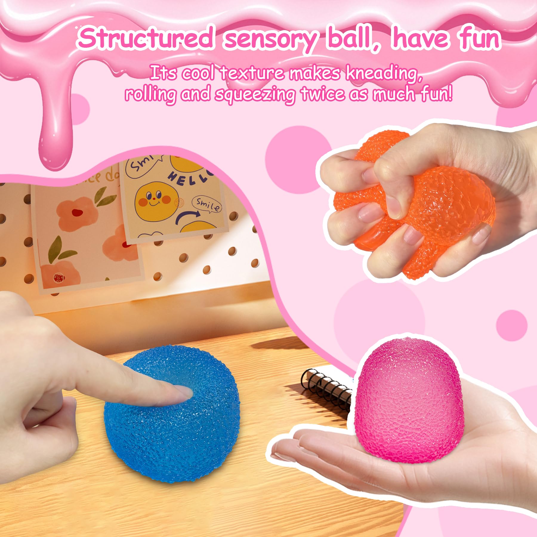 Blue gumdrop stress ball silicone 2.2 inch