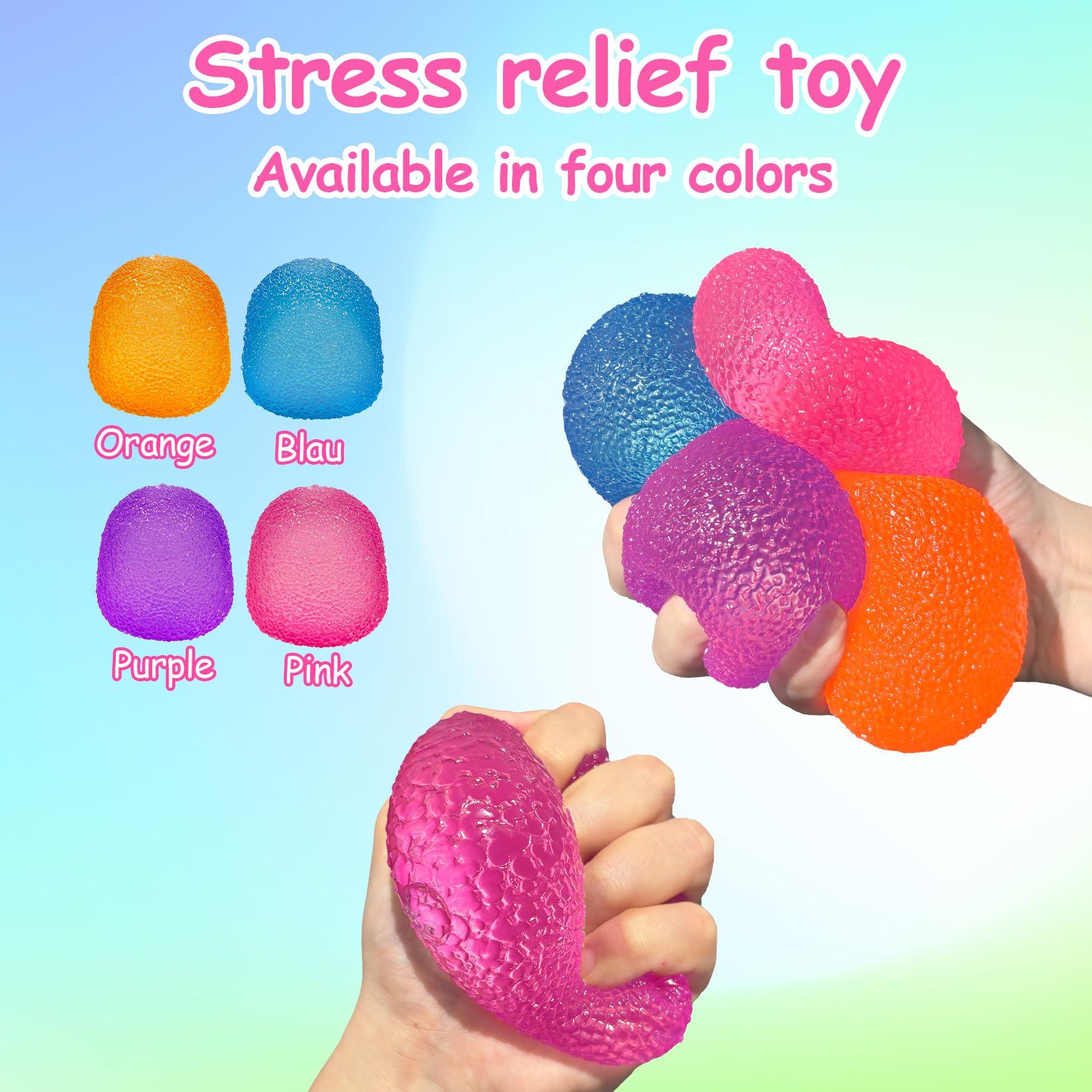 Orange gumdrop stress ball silicone 2.2 inch