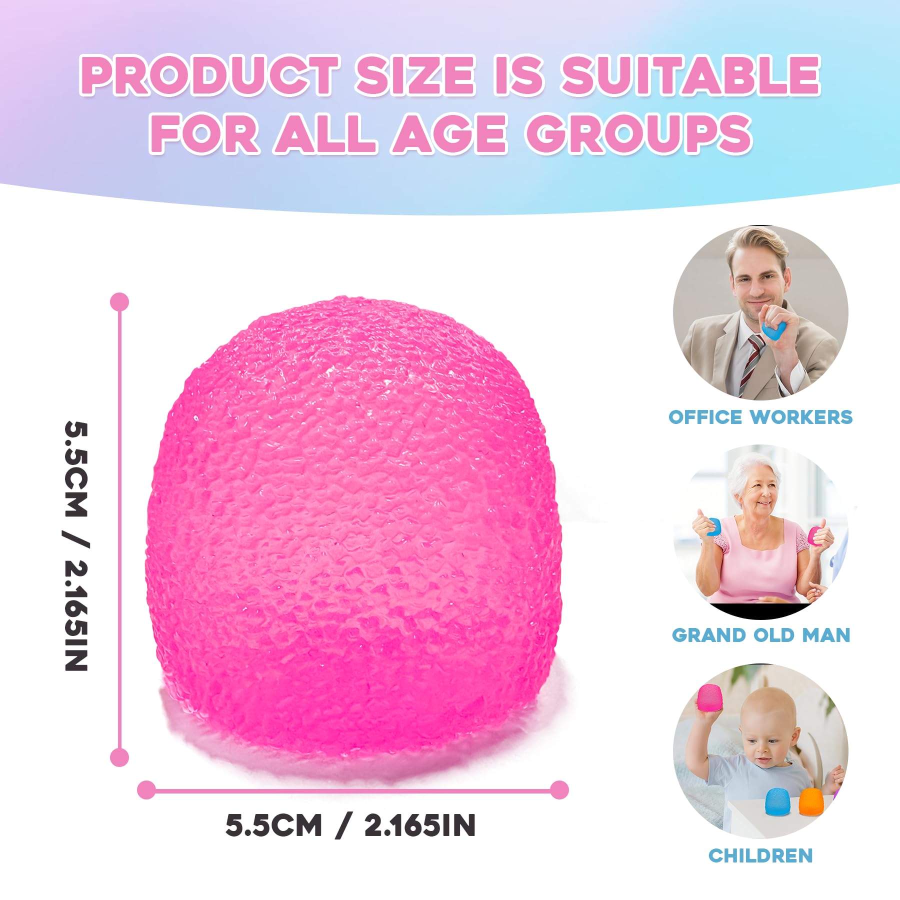 Purple gumdrop stress ball silicone 2.2 inch