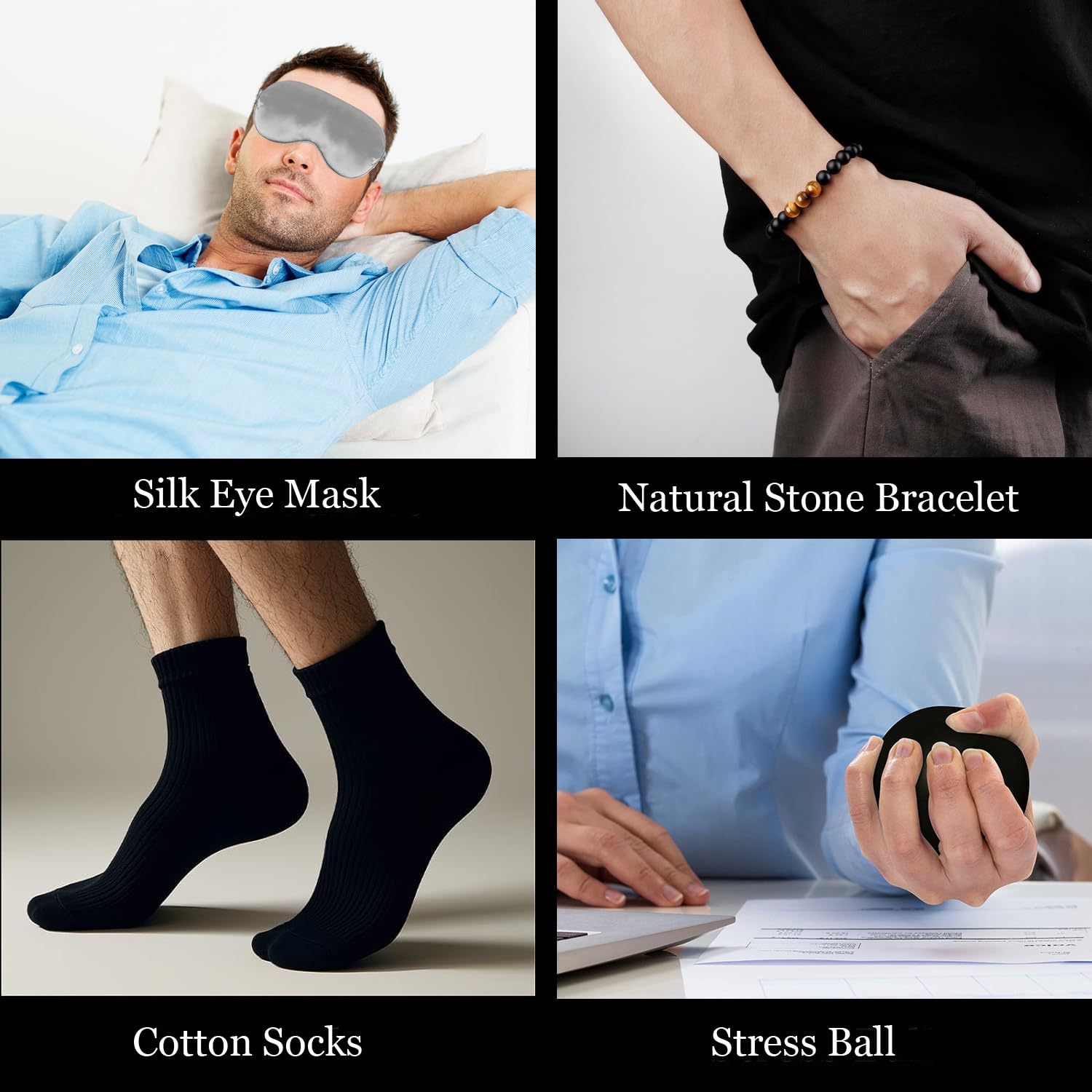 stress relief ball included in Get Well Soon gifts for men