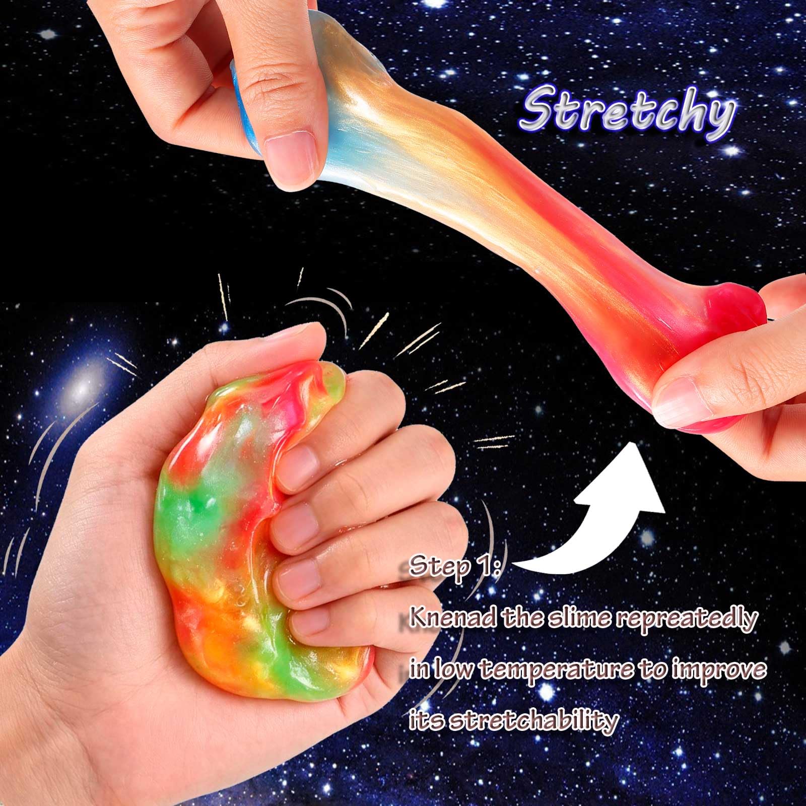 Temperature dependent stretchiness knead for better elasticity