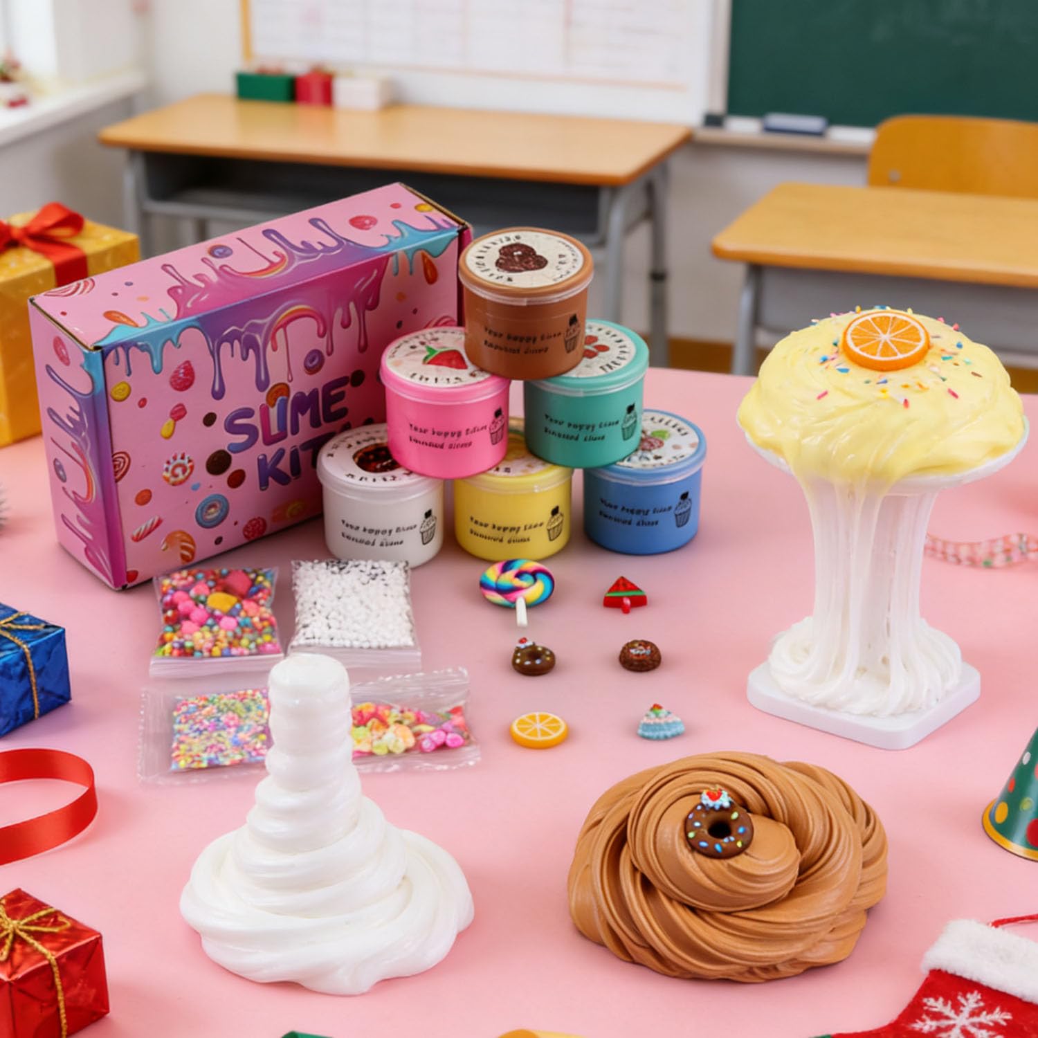 Stress-relief butter slime kit for kids