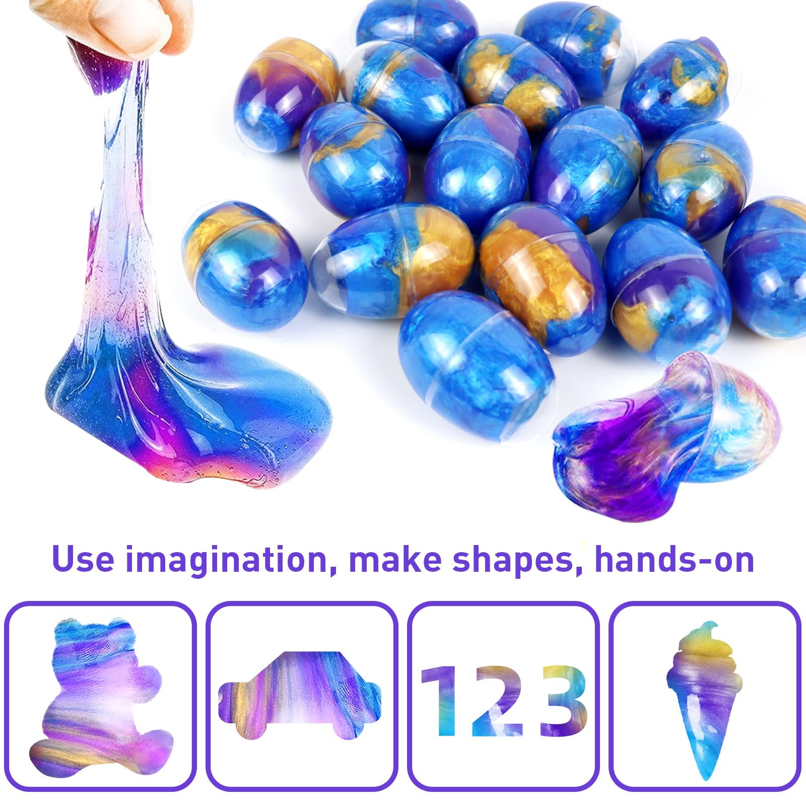 Soft flexible material Easter eggs for kids image