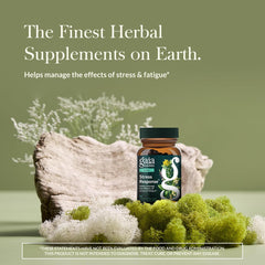 Close up of Gaia Herbs Stress Response bottle label