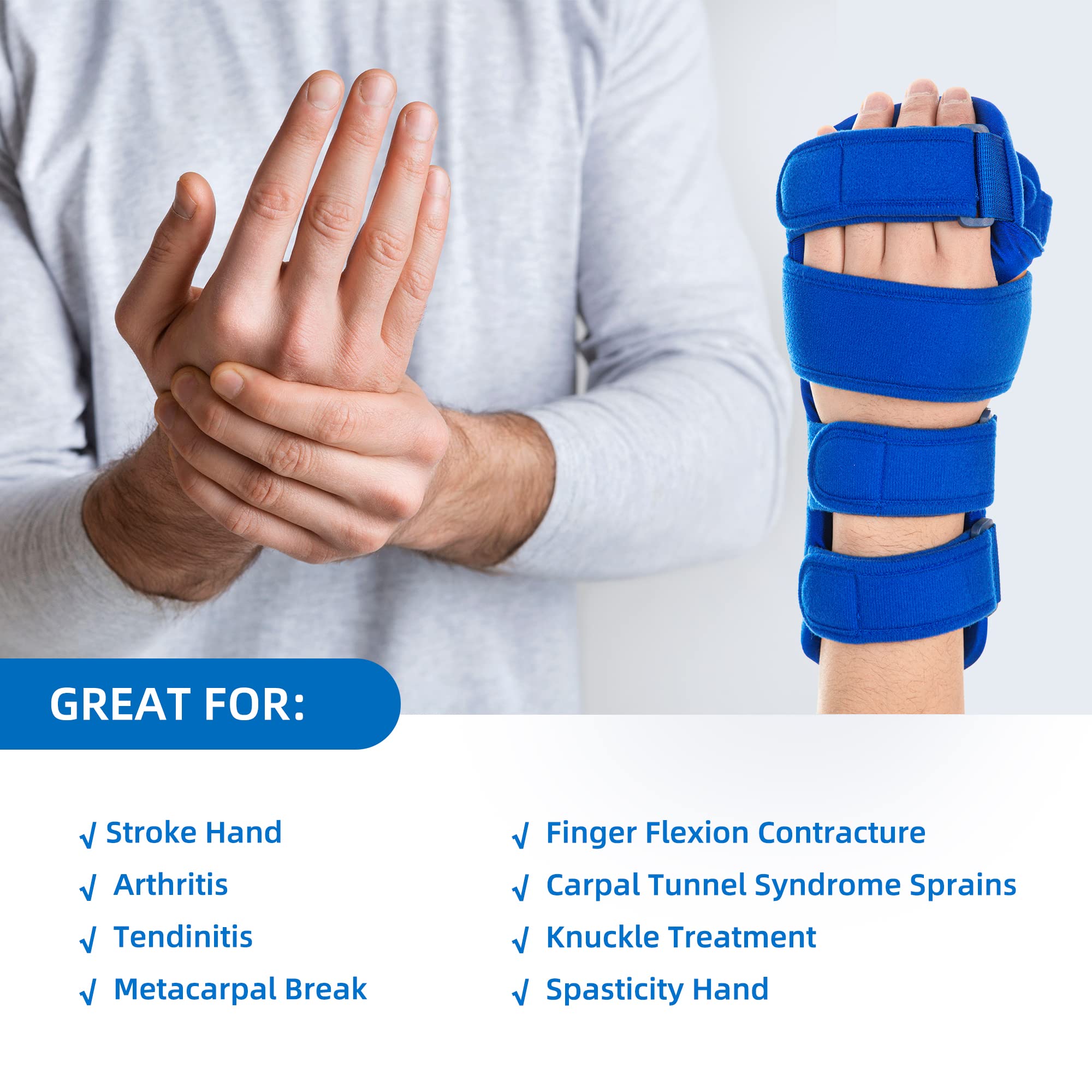 Ergonomic C shape design supports fingers and wrists
