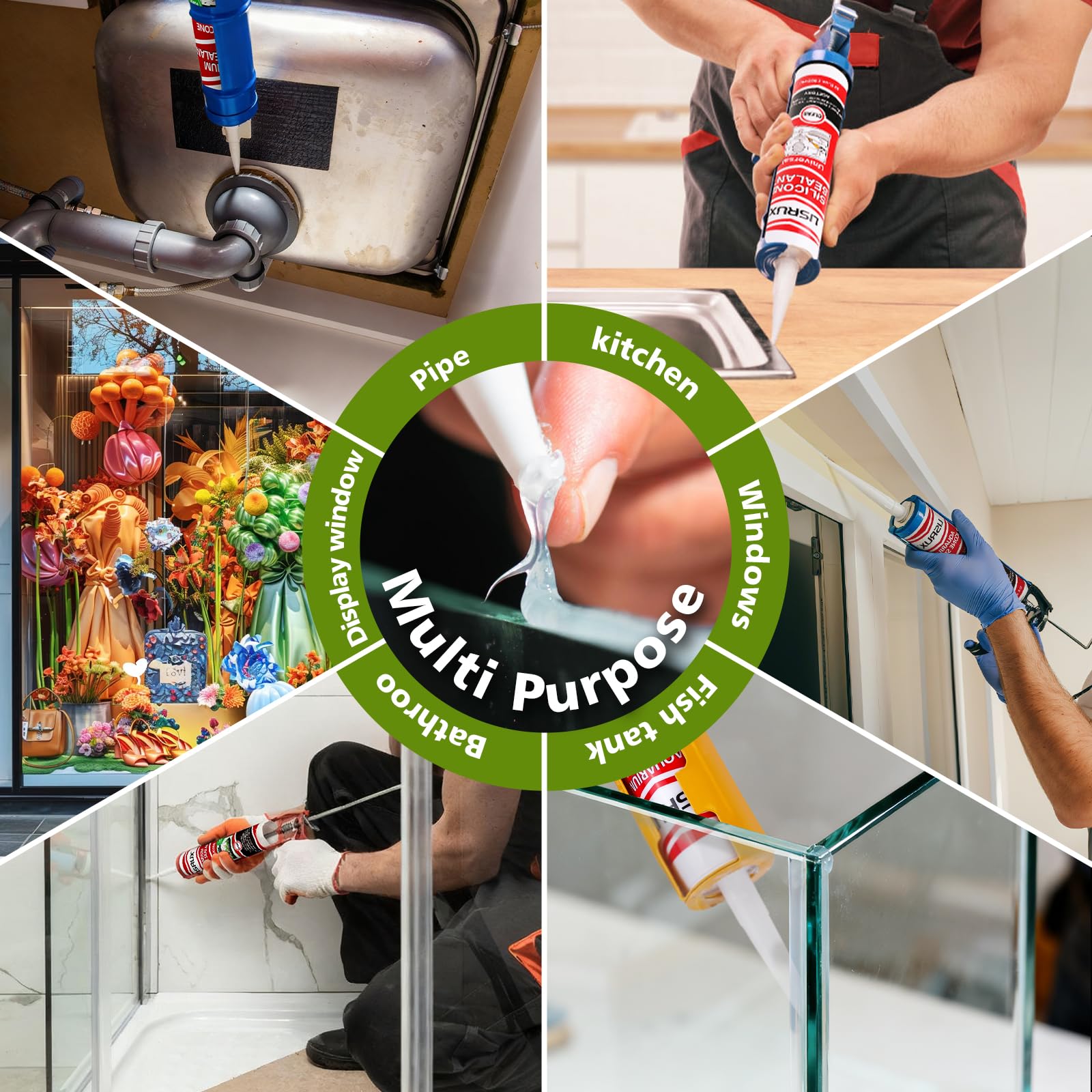 100% silicone aquarium sealant compatible with building materials