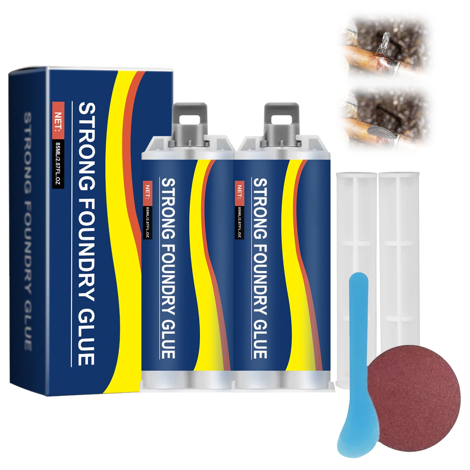 Strong Foundry Glue metal repair 85ml 2pcs packaging