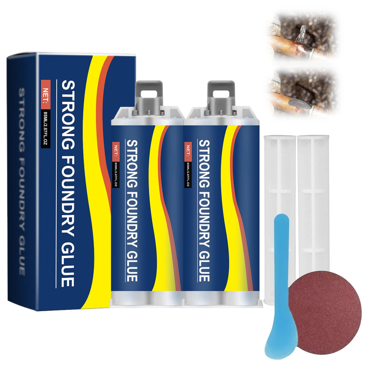 Strong Foundry Glue metal repair 85ml 2pcs packaging