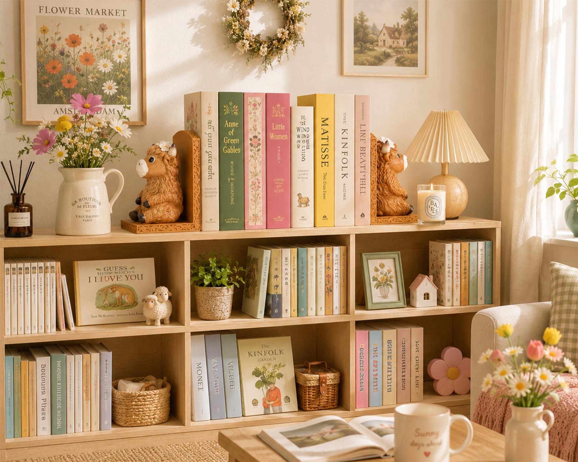 Cute Highland Cow decorative bookends for cow lovers and readers