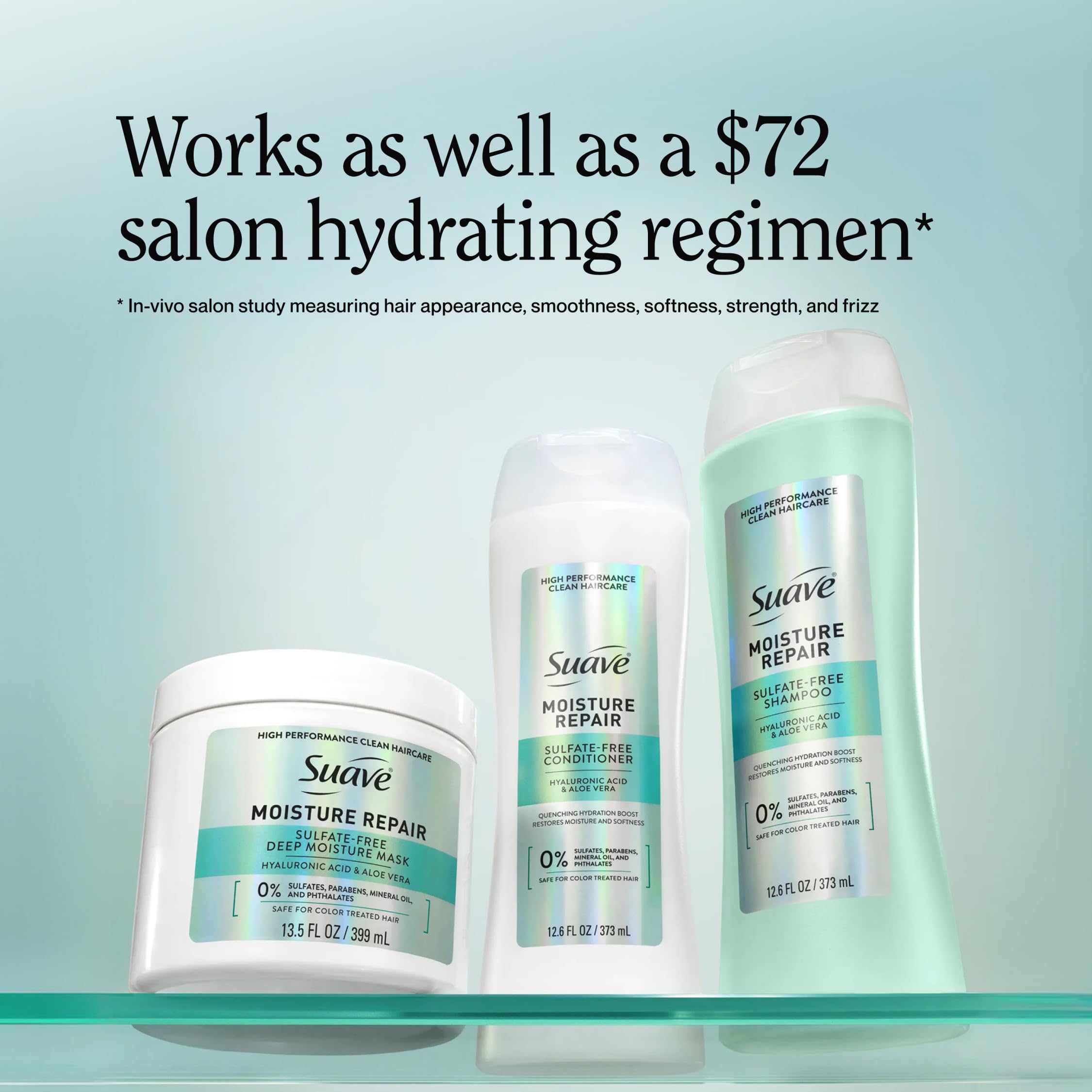 suave+ Moisture Repair Conditioner 6-pack bottles