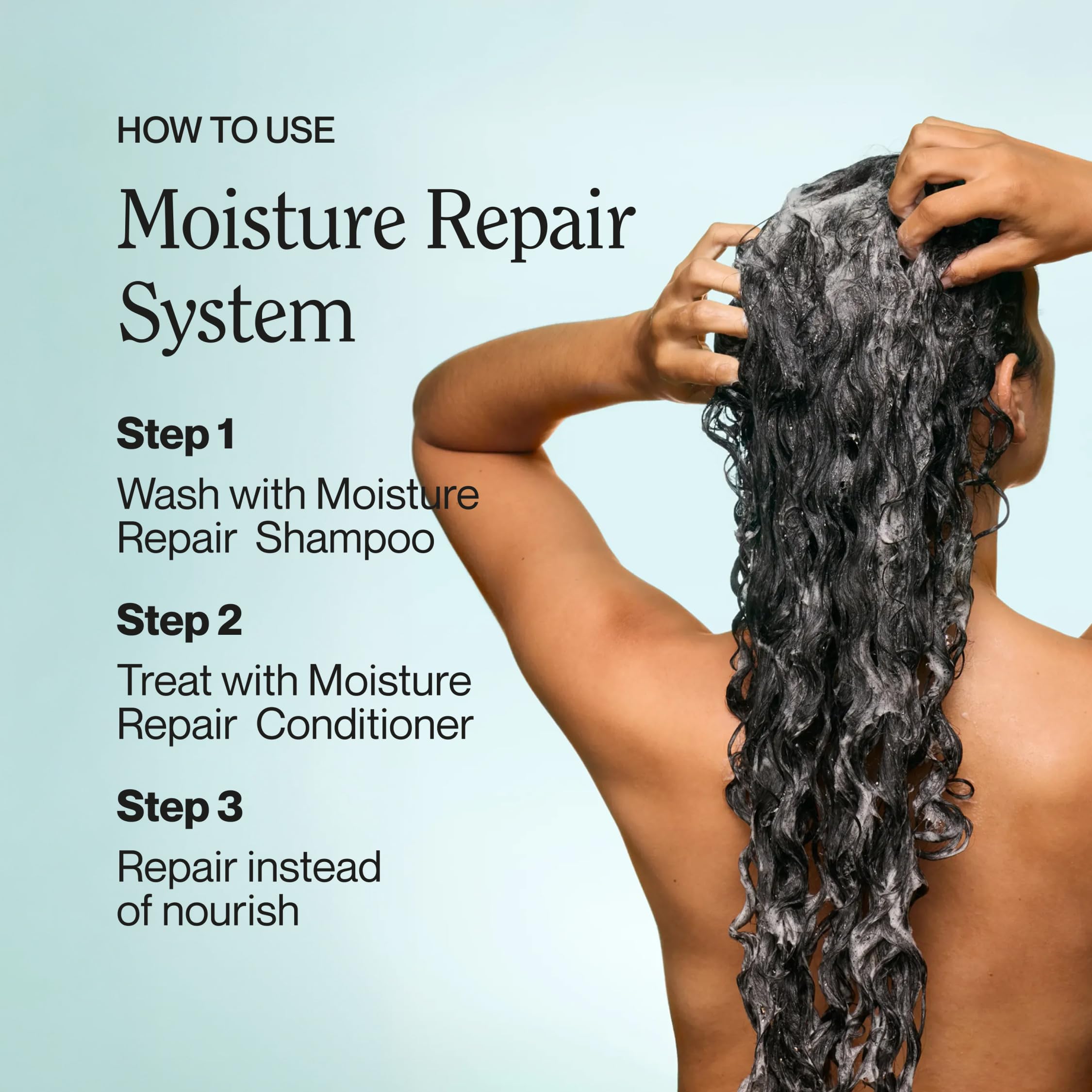 Six-pack display of Suave Moisture Repair Shampoo