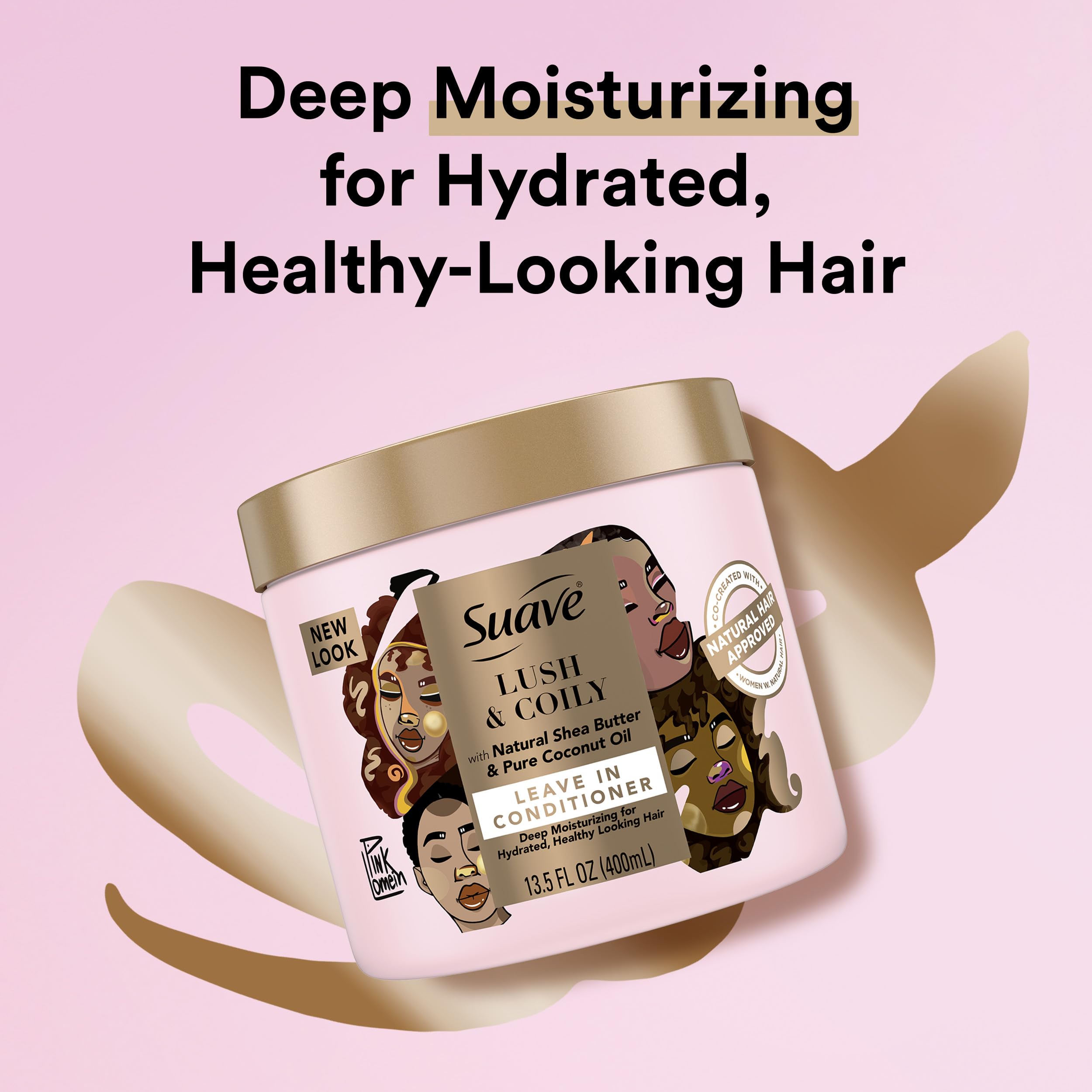 Artwork design partnership Ashley Price Pink Lush Coily collection packaging