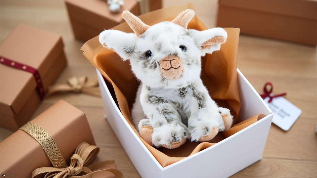 Eco friendly goat plush made with recycled bottles