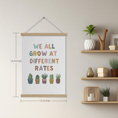 Durable solid wood hanging scroll decor