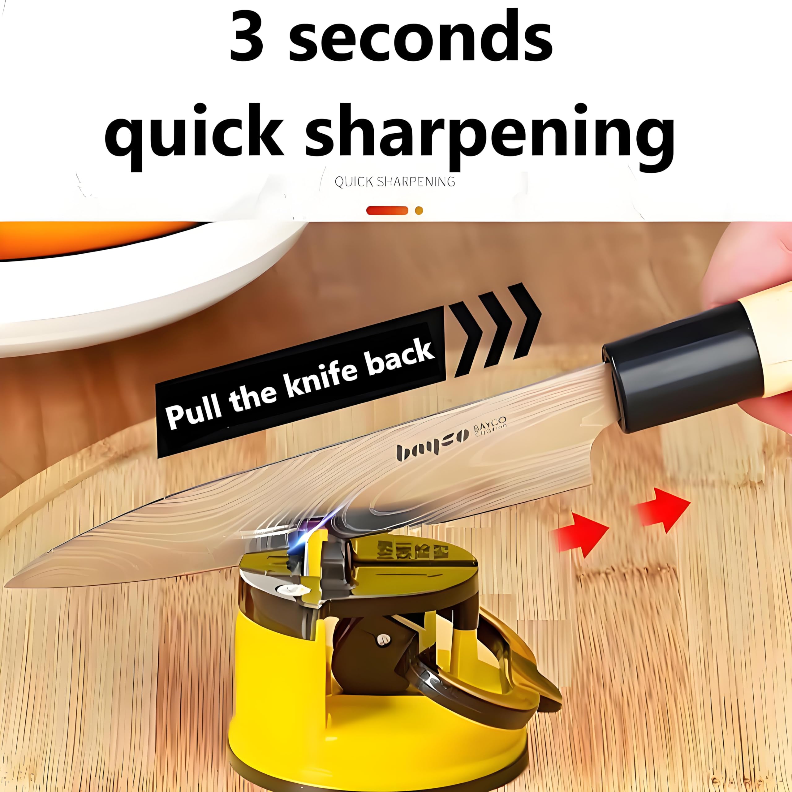 Tungsten carbide sharpening wheels on compact sharpener
