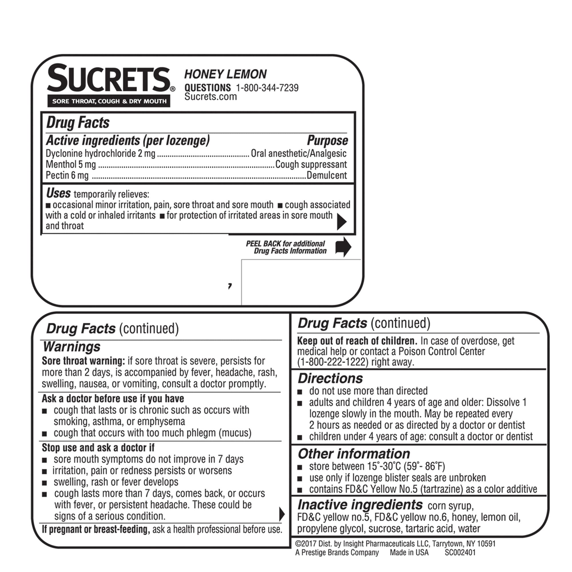 Sore throat relief lozenges for cough and dry mouth