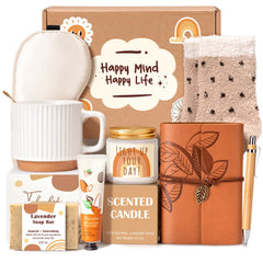 Suhctuptx gift basket for women includes a small ceramic coffee mug