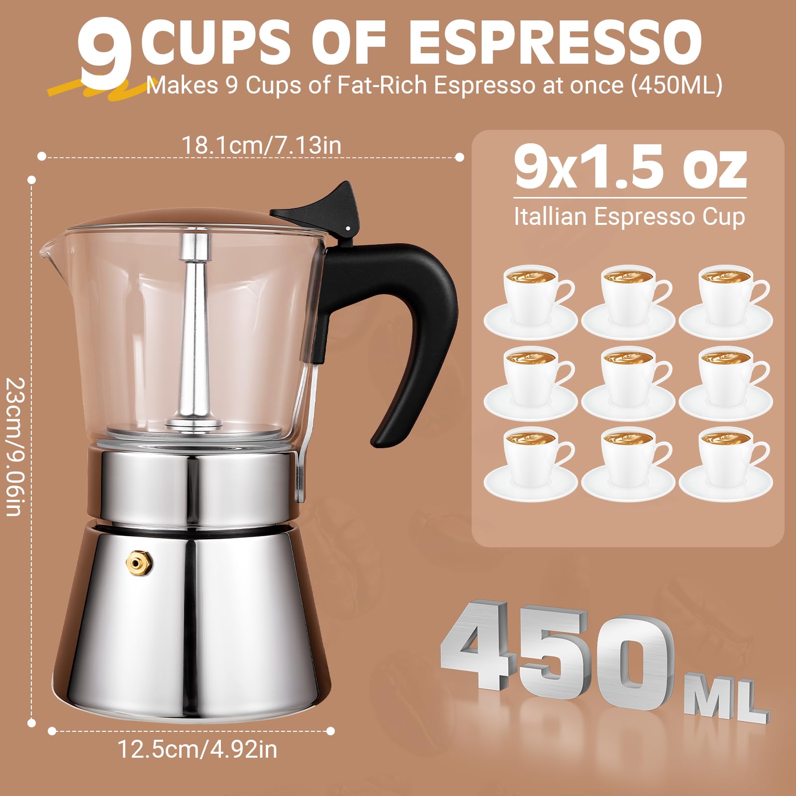 Suiitat silver moka pot