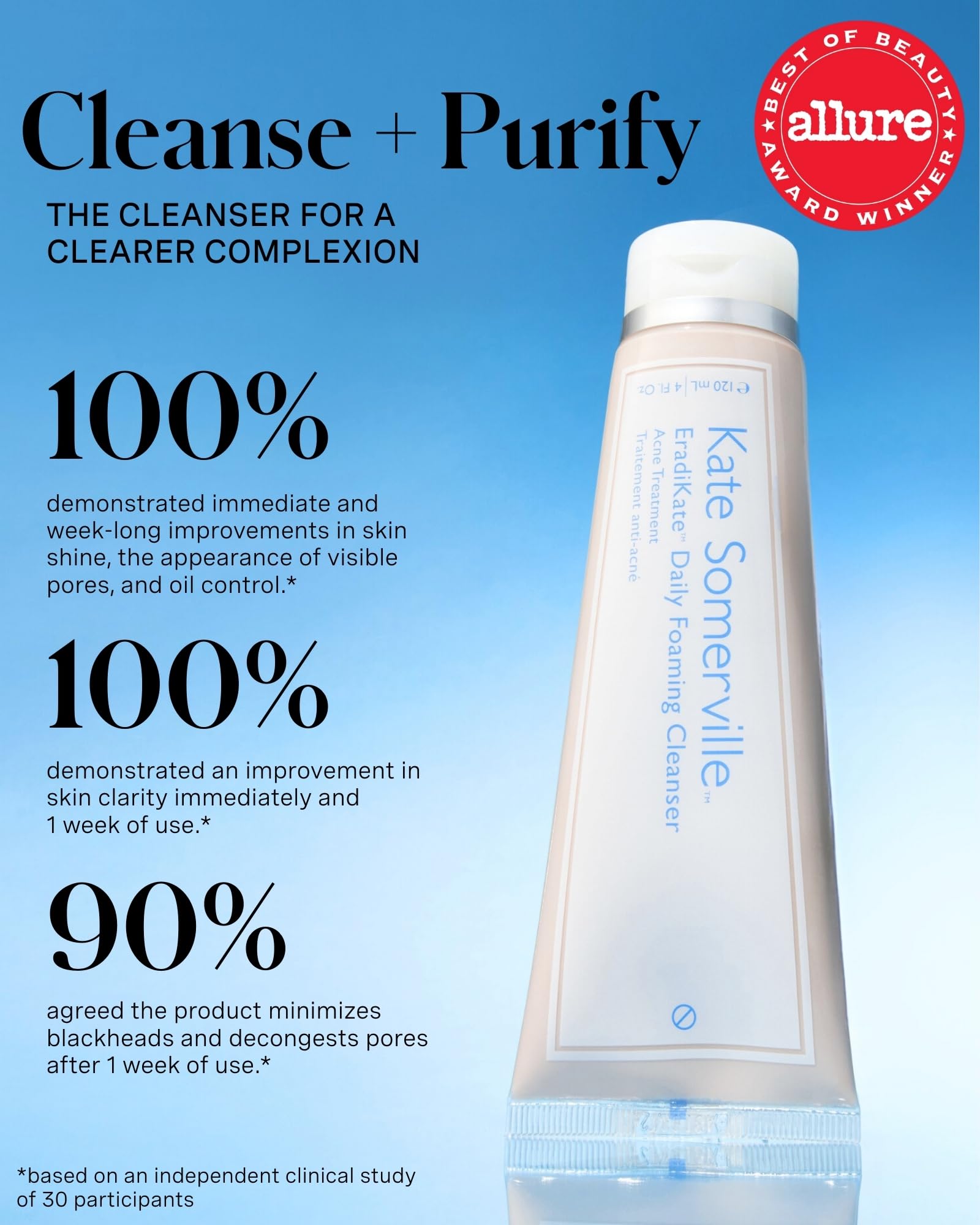 Sulfur daily foaming cleanser for pore purification Kate Somerville