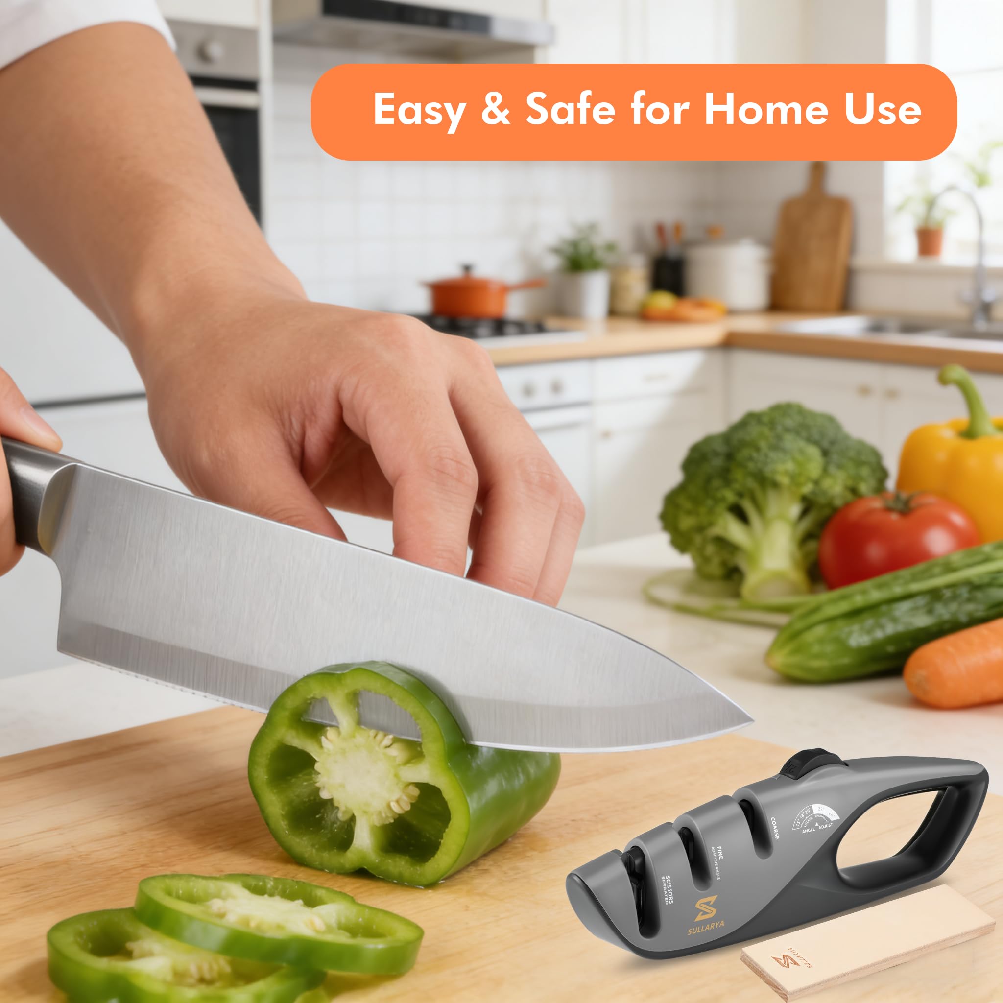 Compact storage design of SULLARYA Knife Sharpener