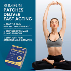 Lidocaine pain relief patches for neck back shoulders knees elbow
