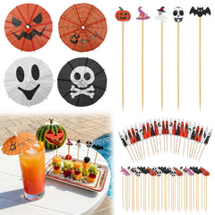 Multicolor drink umbrellas for Summer Halloween Party Decorations