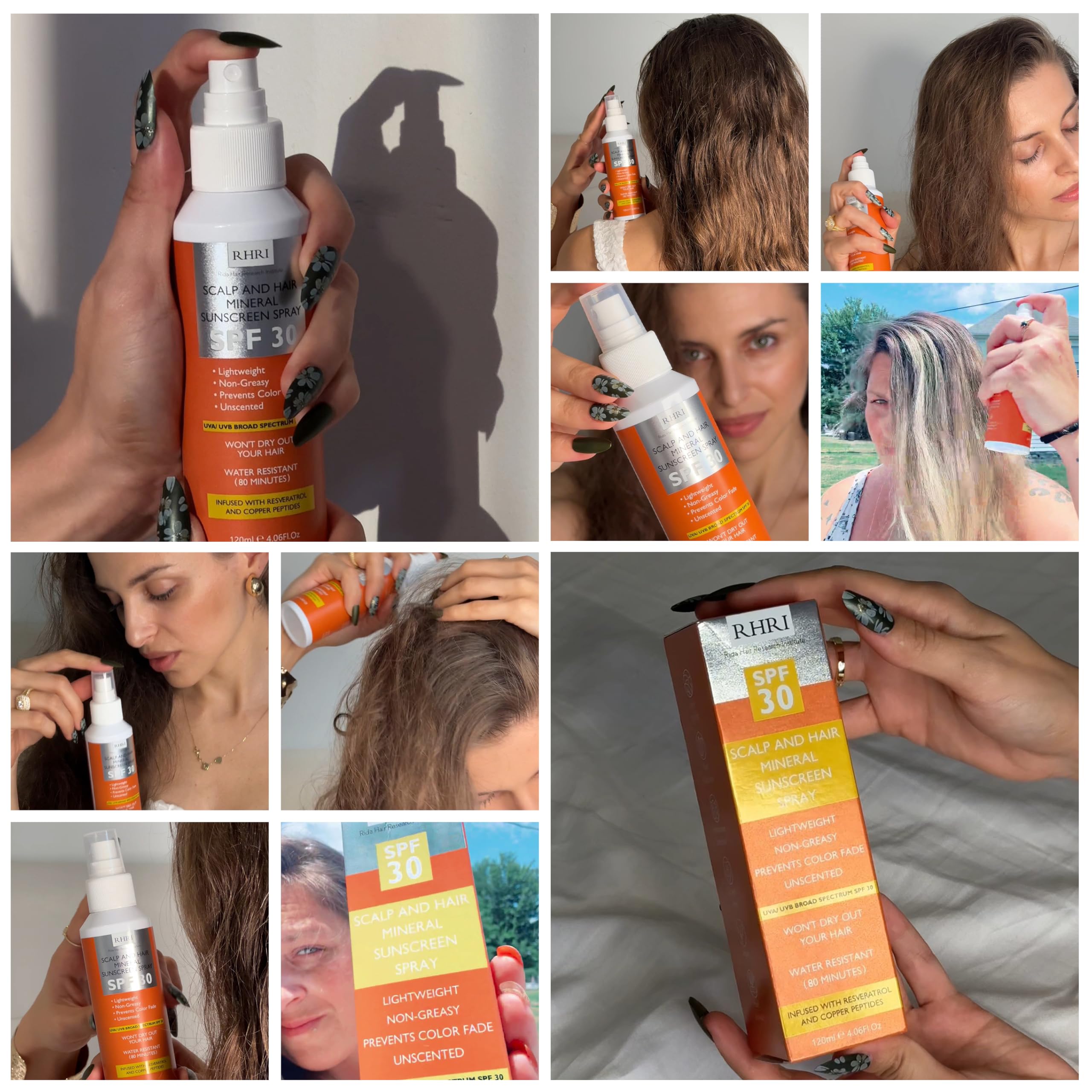 Hair protection spray for sun exposure and styling