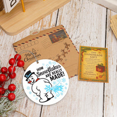 Gag humor novelty tree decoration product packaging