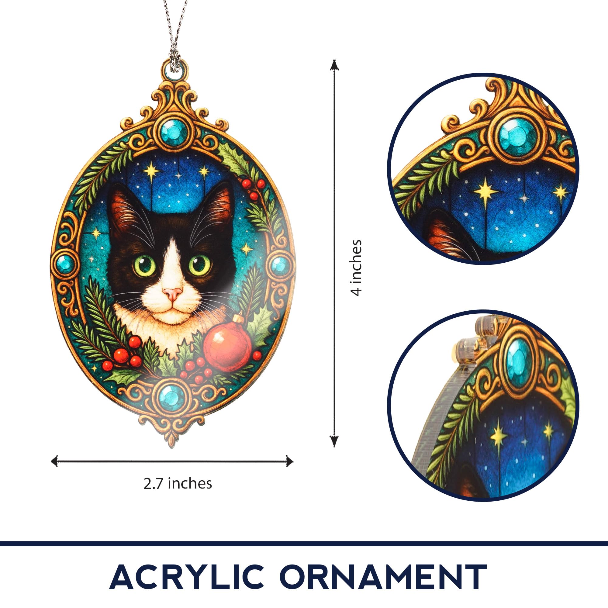 Suncatcher style stained glass window hanging ornament