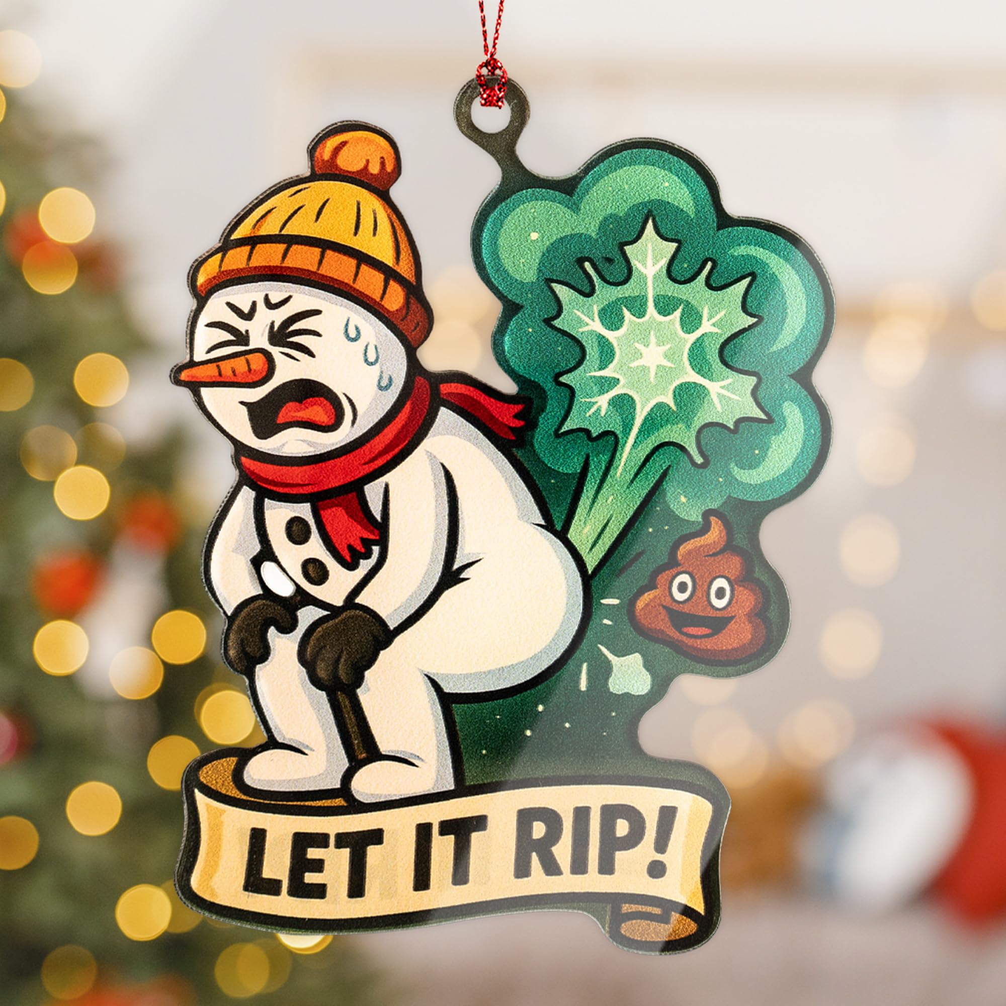 Ready to gift ornament packaging with story card