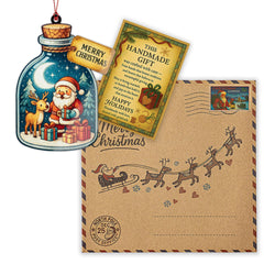 Suncatcher window hanging Santa ornament product image