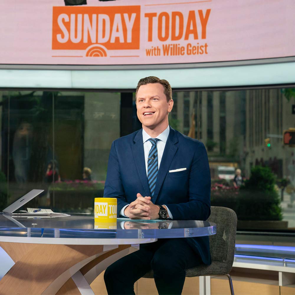 Sunday TODAY ceramic mug Willie Geist packaging