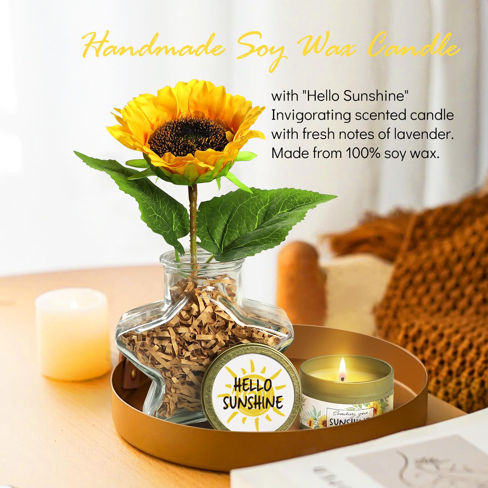 sunflower shaped bath bomb included
