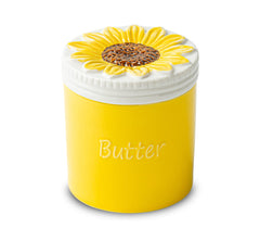 Sunflower Butter Crock Butter Keeper ceramic base image