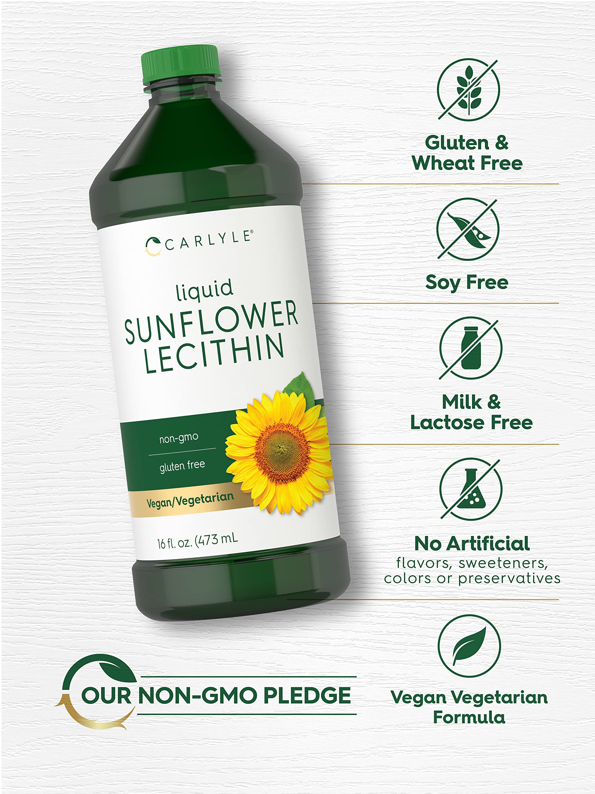 Vegetarian formula Carlyle lecithin liquid packaging