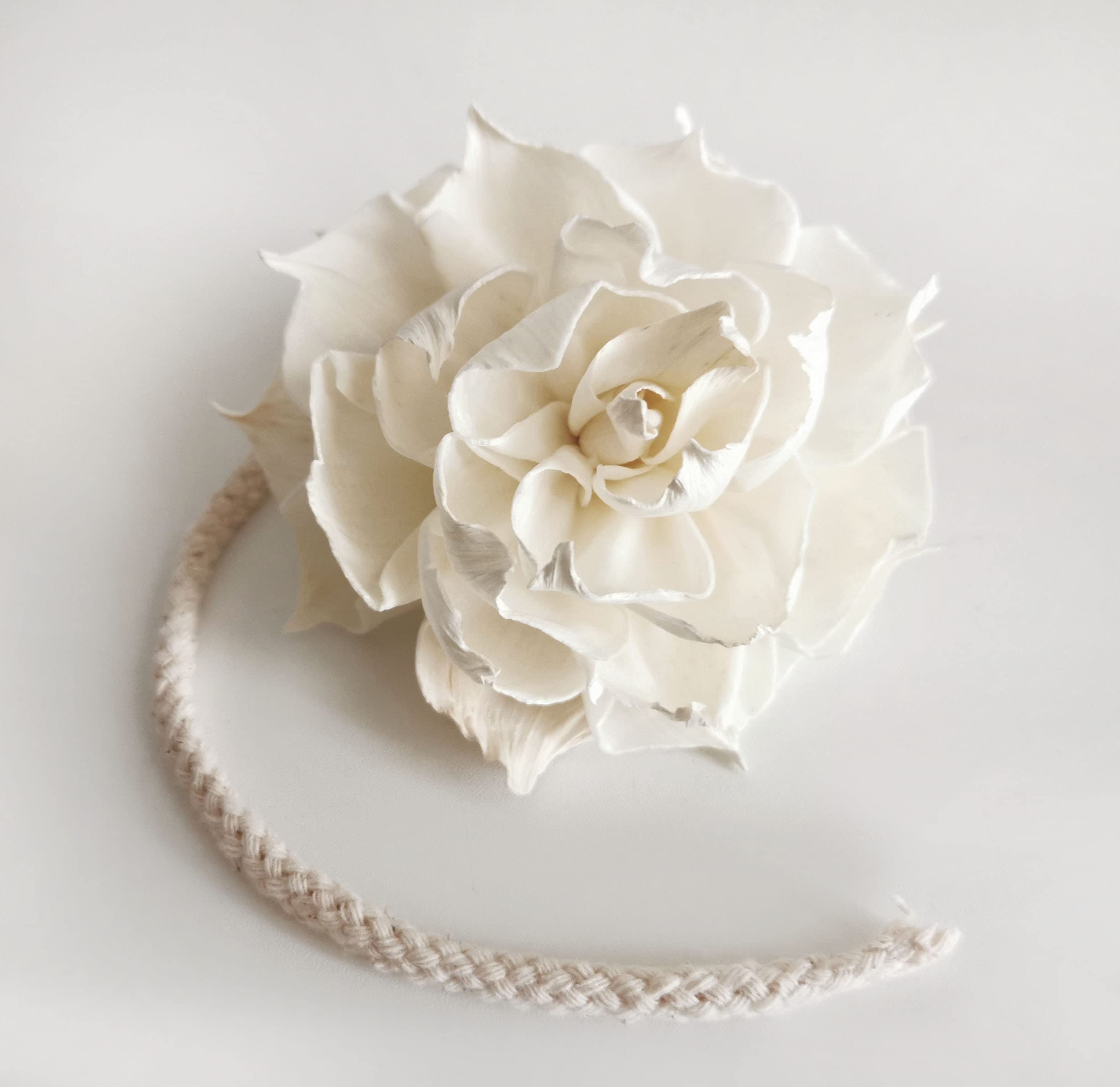 Rose Sola flowers 1.5 inch diameter with 6 inch rattan sticks