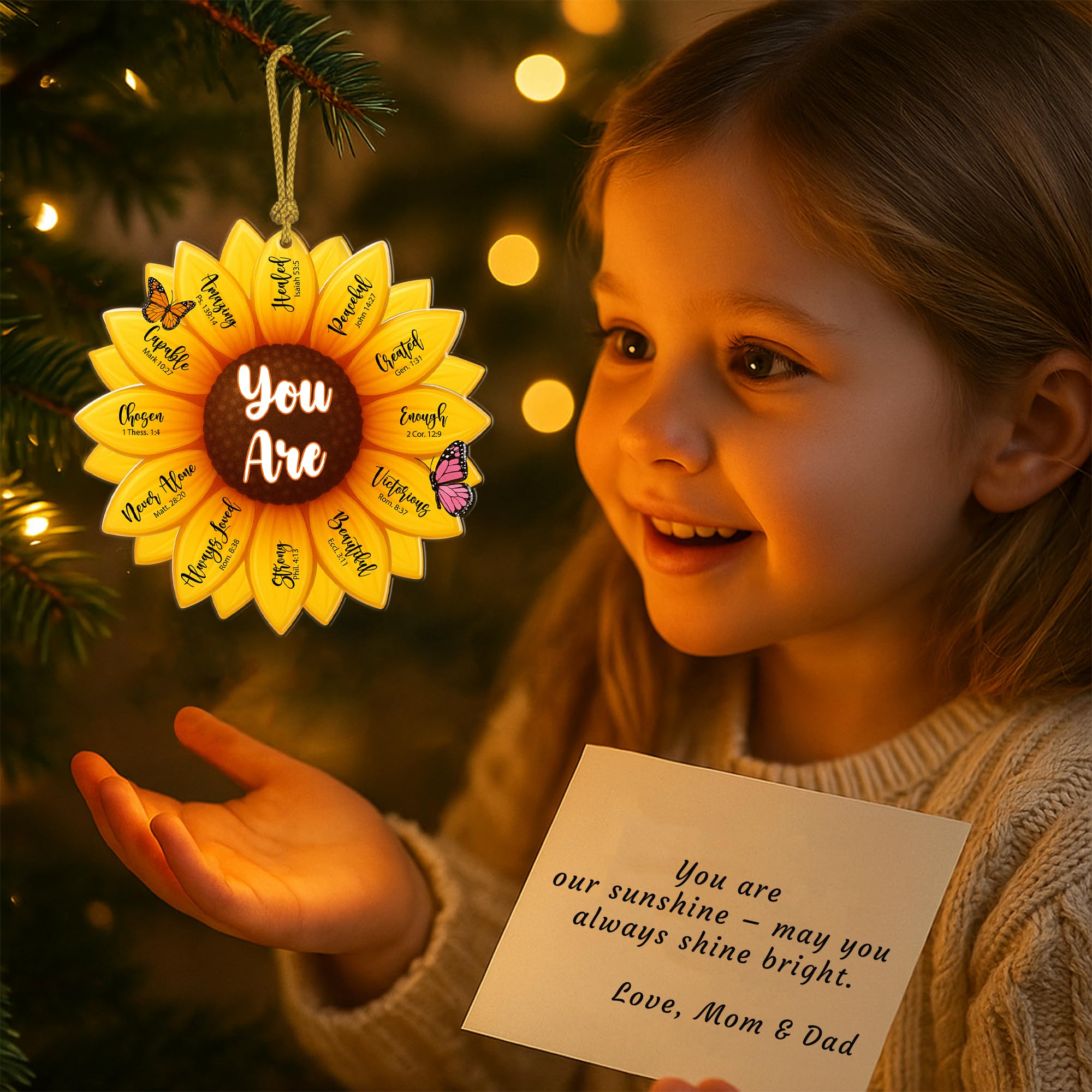 Sunflower ornament for Christmas tree or home decor